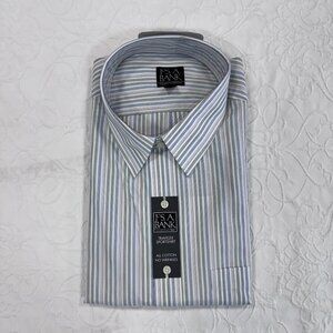 Jos. A. Bank NWT Striped Traveler Sportshirt 100% Cotton Size XXL